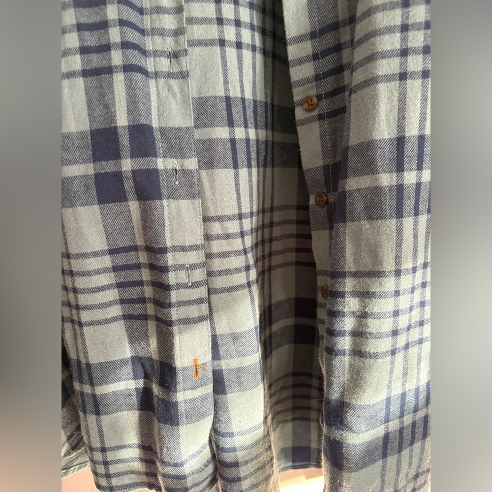 Field & Stream Teal and Navy Plaid Shirt - Picture 3 of 5